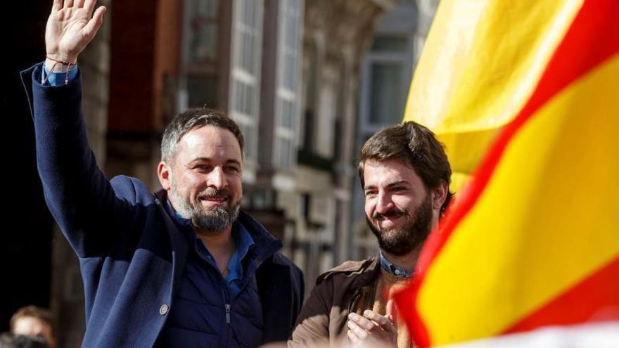 Santiago Abascal, durante un acto de Vox.