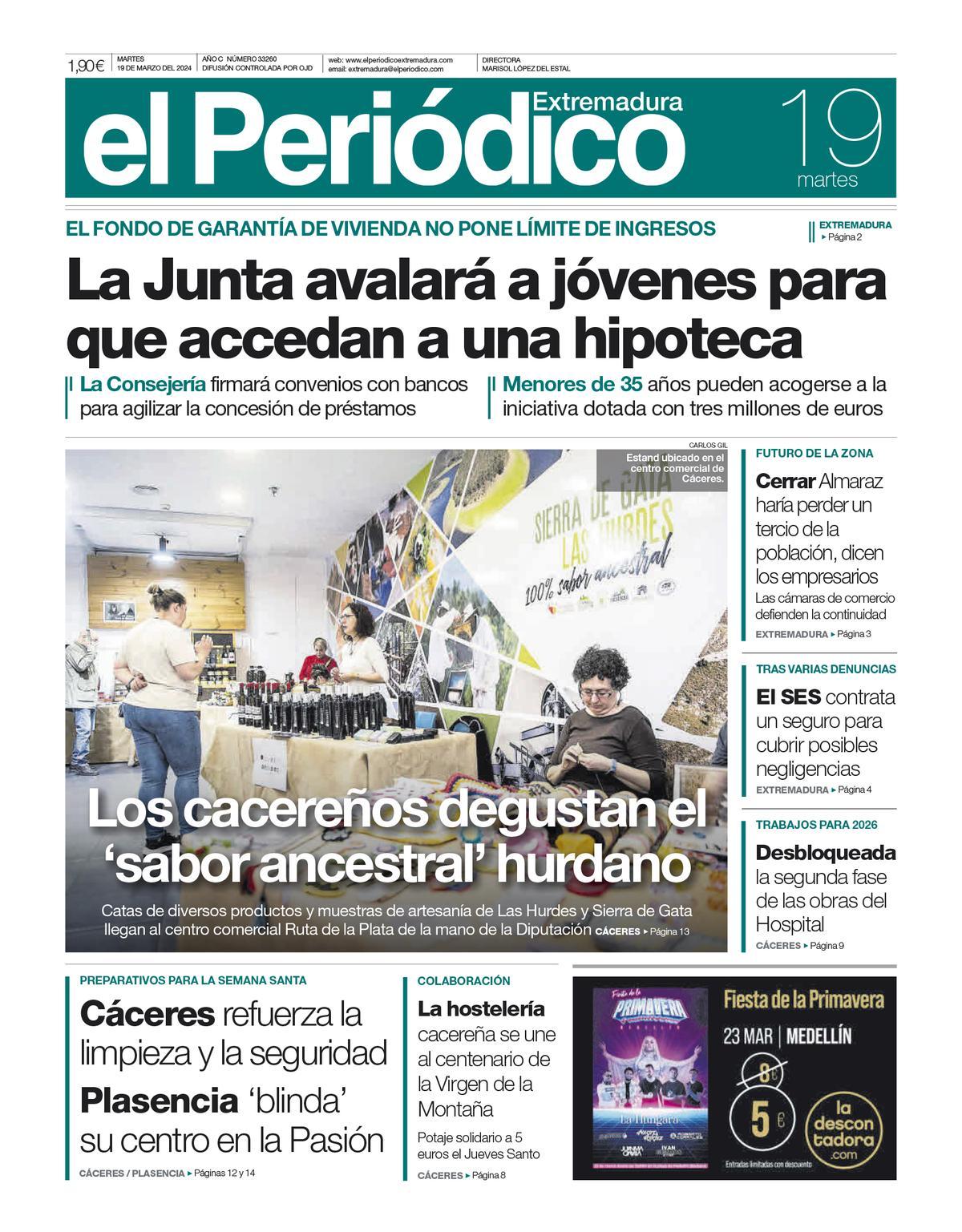 Consulta la portada correspondiente al día 19 de marzo de 2024