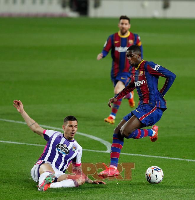 Ousmane Dembelé en el partido de LaLiga entre el FC Barcelona y el Valladolid disputado en el Camp Nou.