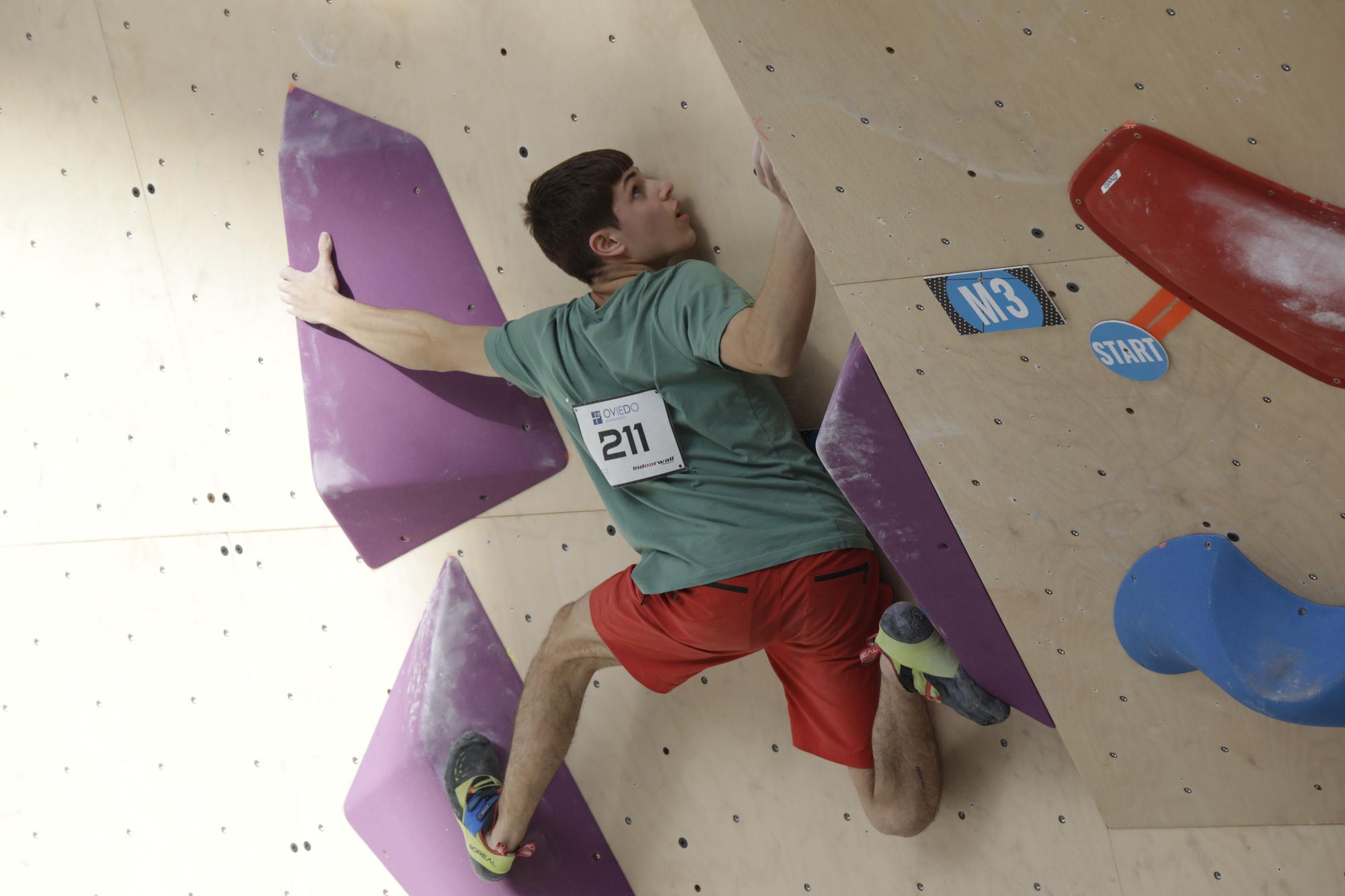 Así se vivió la primera prueba de la Copa de España de escalada en Oviedo