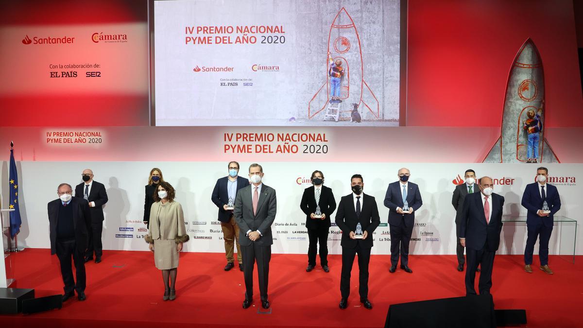 En 2021. SM el Rey entregó, en su cuarta edición, el Premio Nacional Pyme del año 2020 a la empresa alicantina FacePhi Biometria.