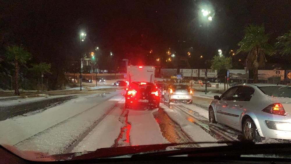 Granizo en Málaga.