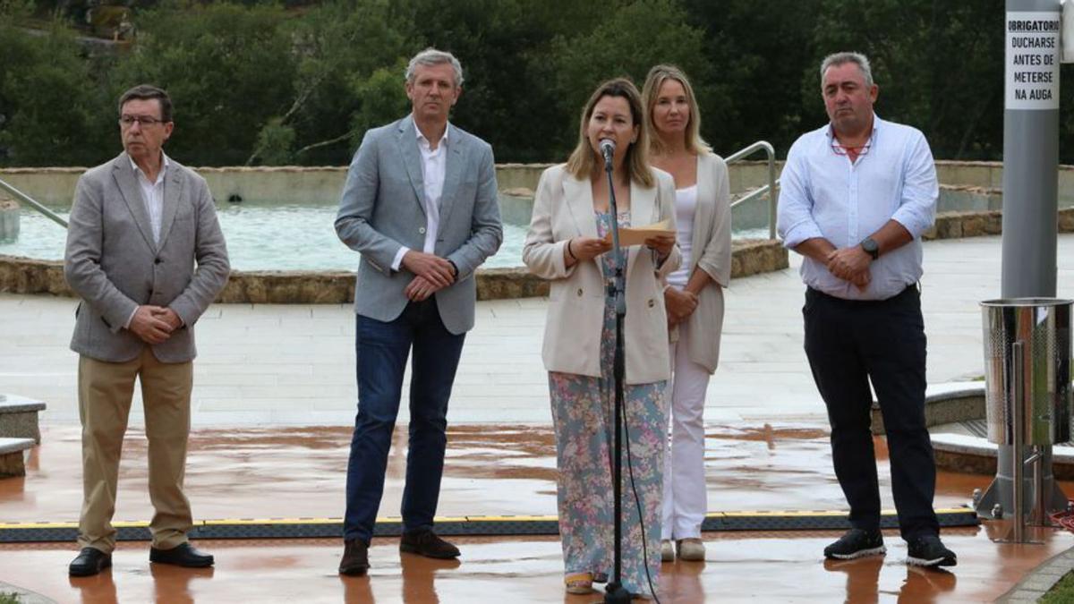 Carlos Font, Alfonso Rueda, Marta Valcárcel, Marta Fernández Tapias y Amadeo Laforja.   | // ANXO GUTIÉRREZ