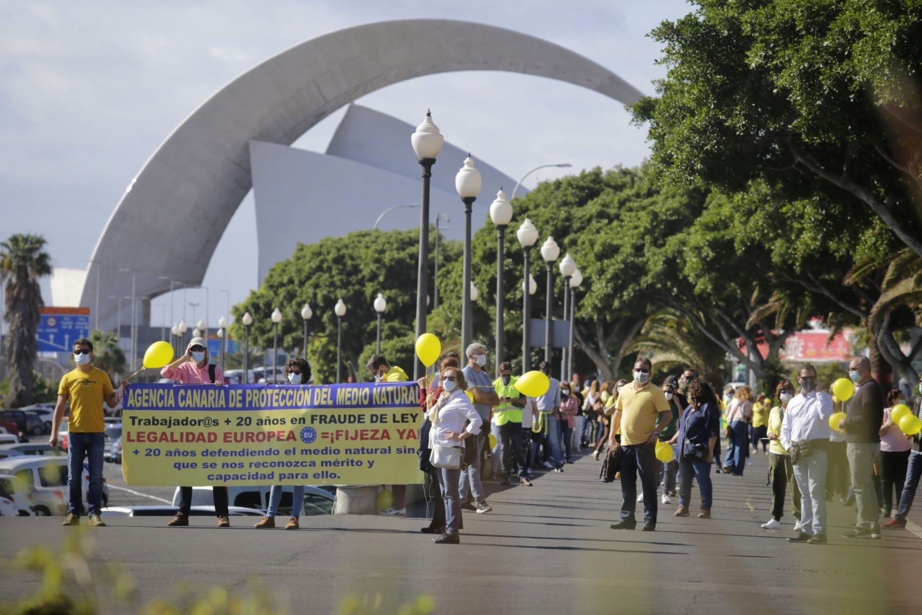 Manifestación de empleados públicos en Santa Cruz