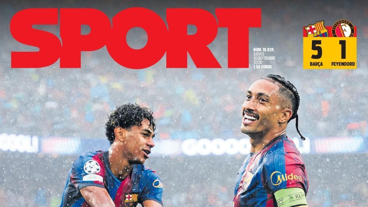 Esta es la portada de SPORT de hoy, jueves 10 de septiembre