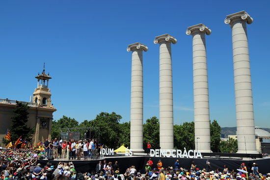 Acte a favor del Referèndum a Barcelona