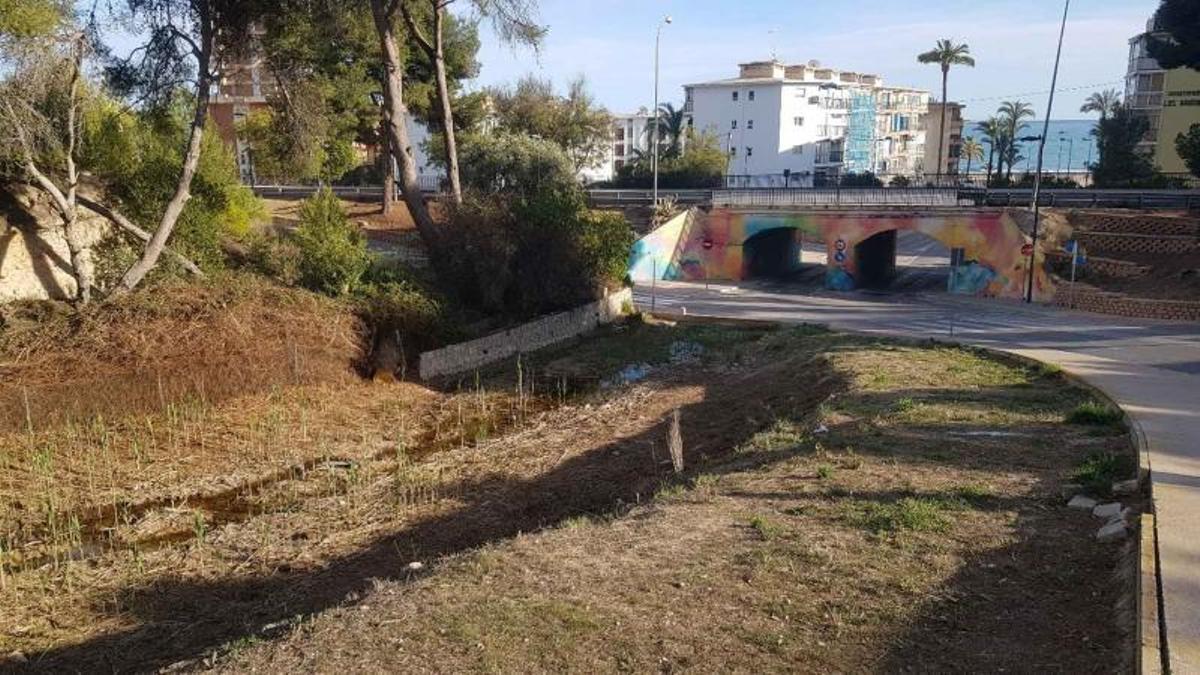 La zona de los túneles de la avenida del Murtal de Benidorm.