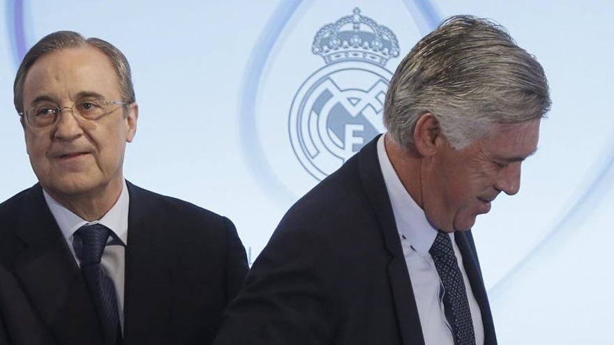 Florentino Pérez ha anunciado el despido de Ancelotti.