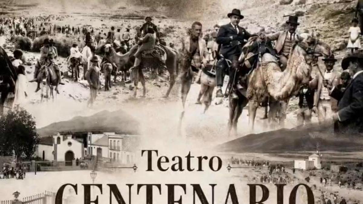 Cartel obra teatral Centenario Fin Pleito La Aldea