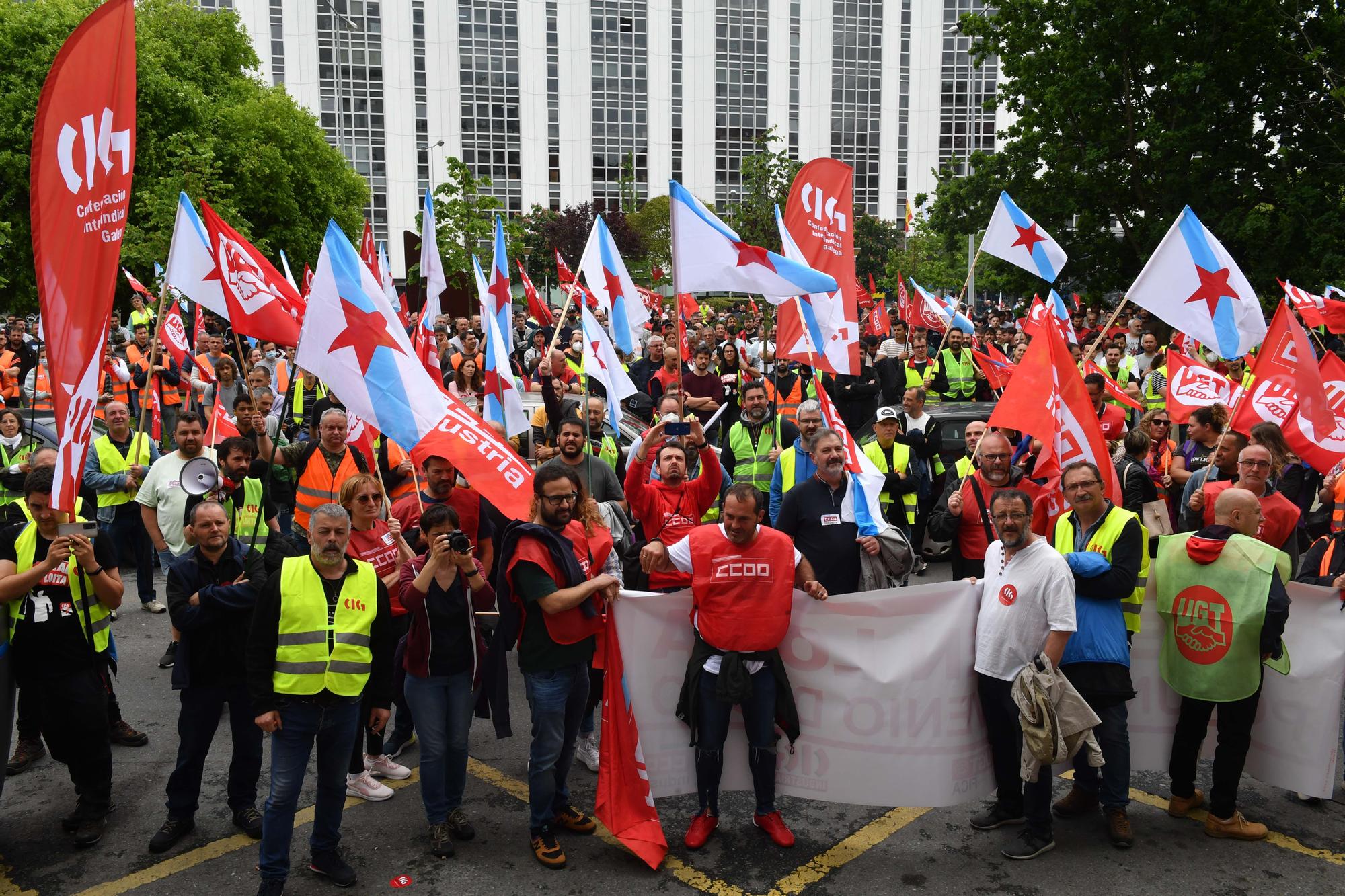 Manifestación de los trabajadores del metal en A Coruña