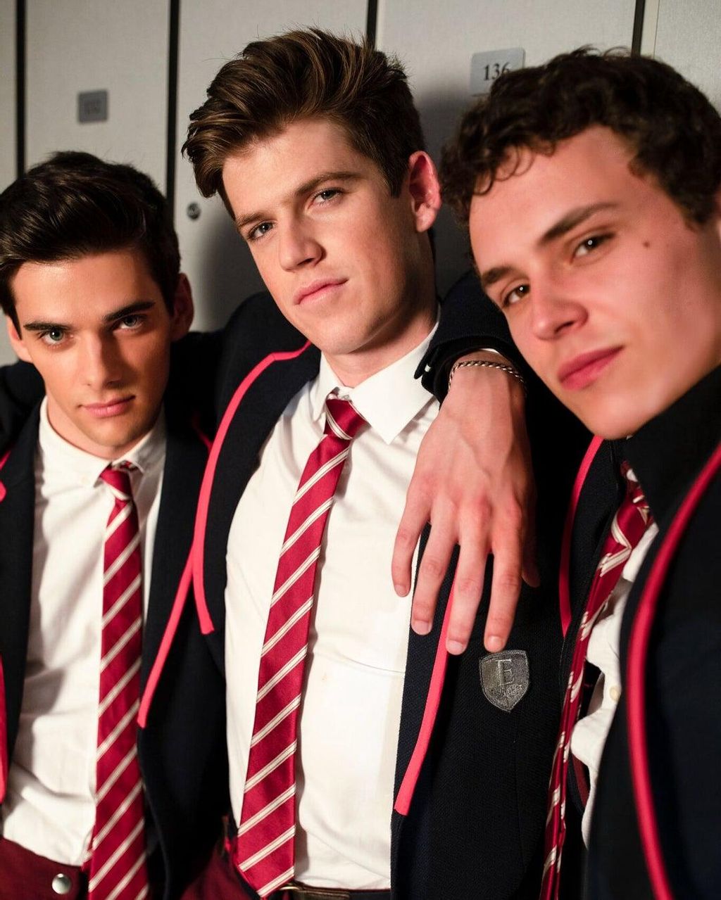 Álvaro Rico, Miguel Bernardeau y Arón Piper en 'Élite'