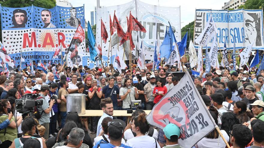 Una manifestación en Buenos Aires contra el Gobierno de Javier Milei.