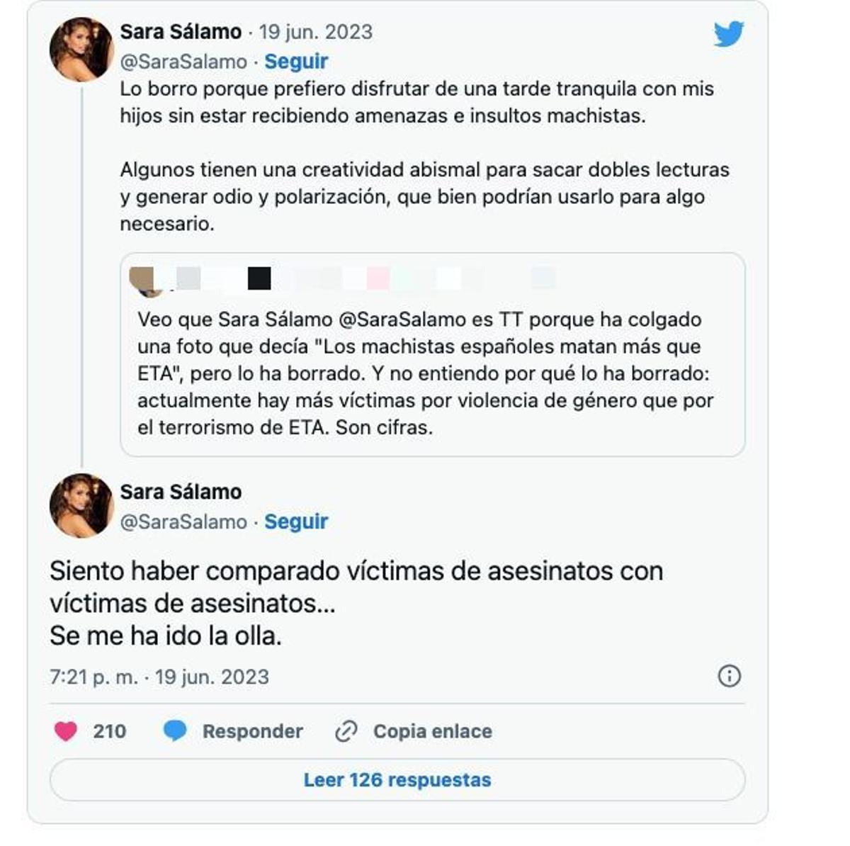 La canaria Sara Sálamo: “Los machistas españoles matan más que ETA”