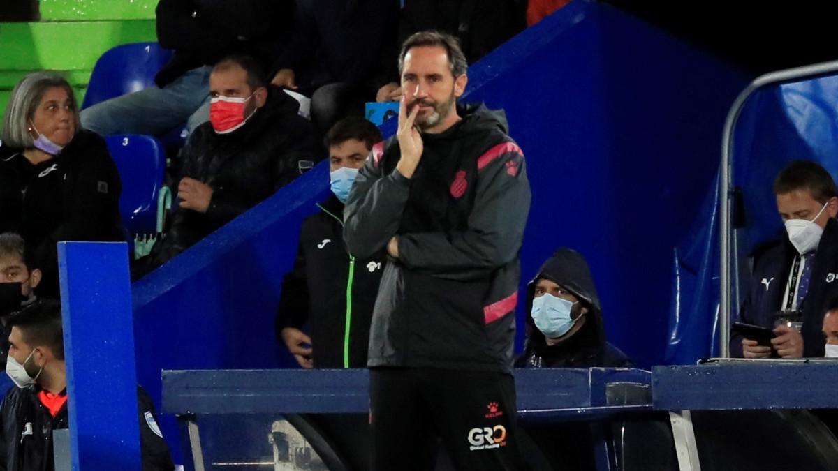 Vicente Moreno, durante el partido ante el Getafe