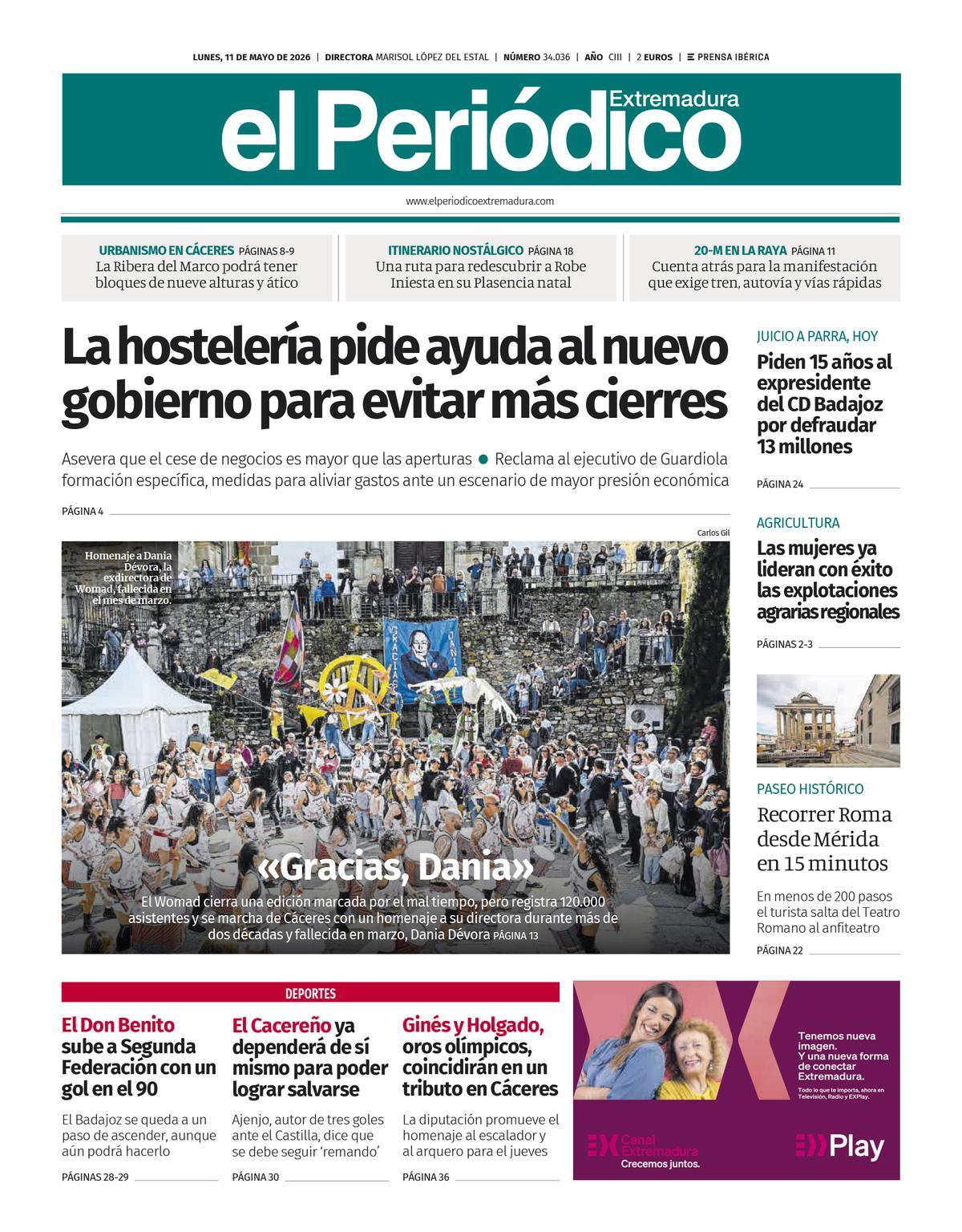 Consulta la portada correspondiente al día 11 de mayo de 2026