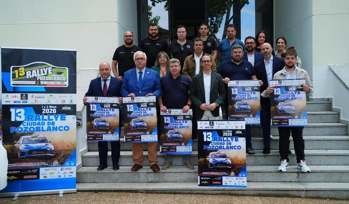 Autoridades asistentes a la presentación del Rally Ciudad de Pozoblanco.