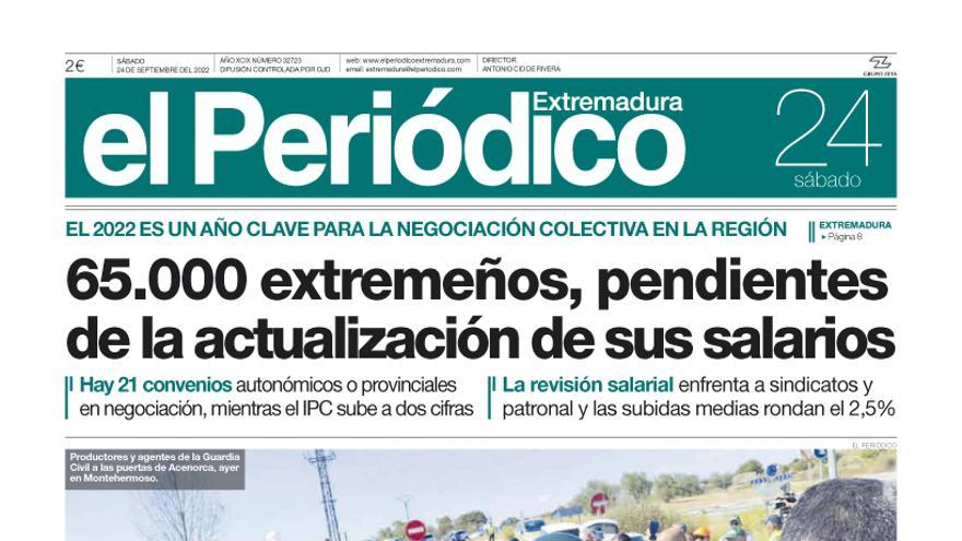 Consulta la portada correspondiente al día 24 de septiembre de 2022