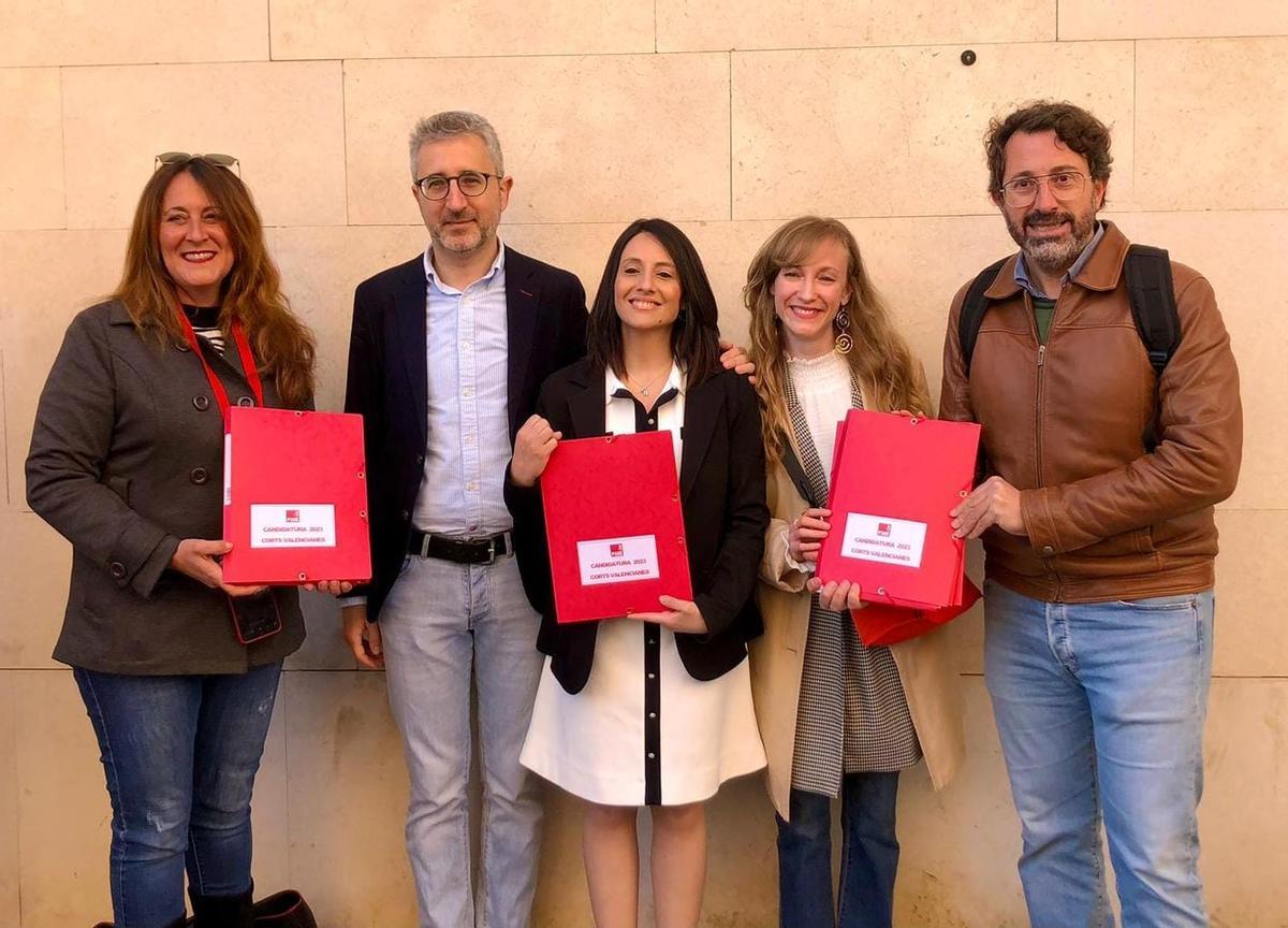 La entrega de listas en la circunscripción de Valencia del PSPV-PSOE, esta mañana