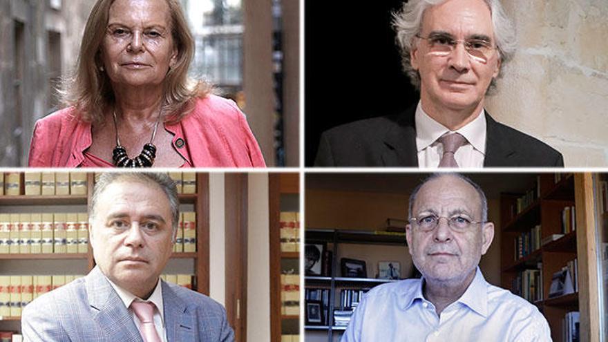 Carme Riera, Sebastià Frau, Joan Oliver y Ramón Aguiló.