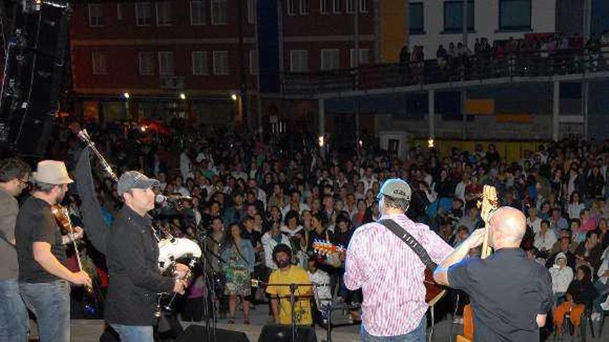 Actuación de Anxo Lorenzo en el pasado Festival Intercéltico.  // G.N.