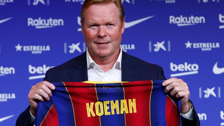 Koeman en la presentació d&#039;ahir |