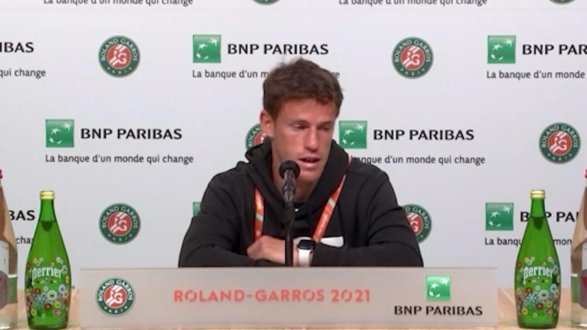 Schwartzman, en rueda de prensa de Roland Garros