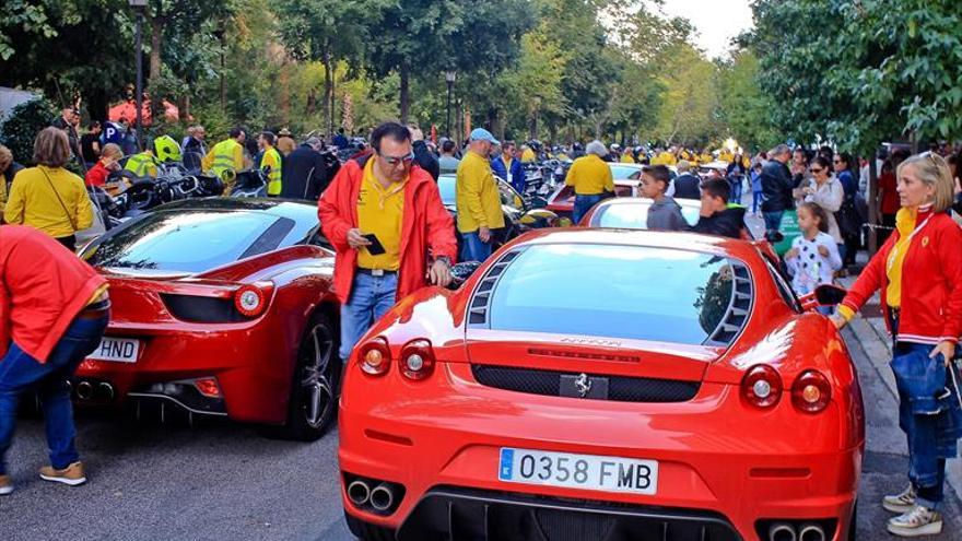 Máxima expectación en la exhibición de Ferraris