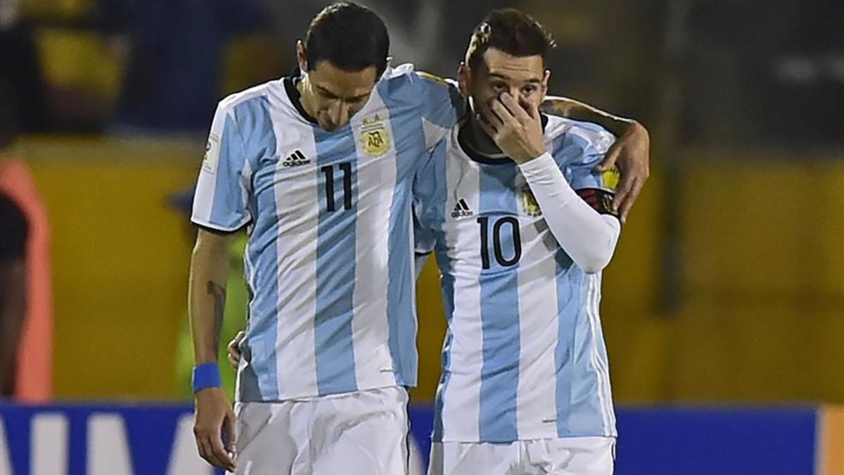 Messi y Di María juntos en la selección argentina