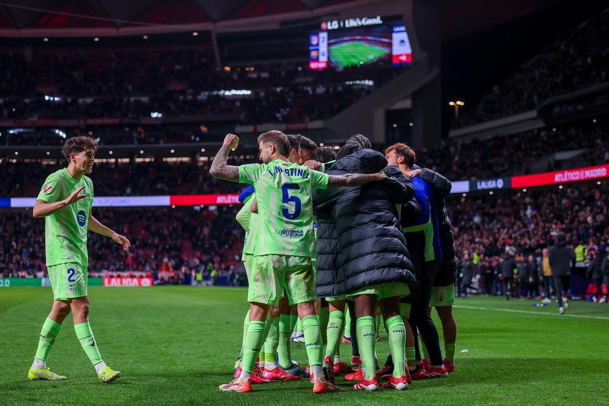 La tremenda celebración del Barça tras remontar al Atlético