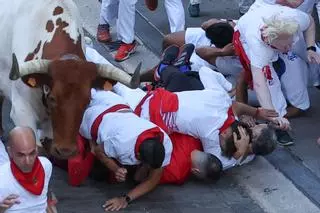 El segundo encierro de los Sanfermines 2025, en imágenes