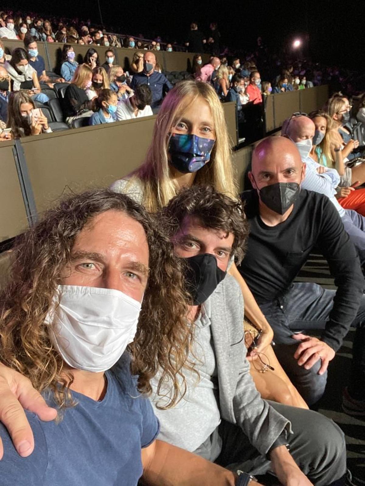 Carles Puyol, Juli Guiu, Vanesa Lorenzo e Iván de la Peña, en el Festival de Cap Roig.