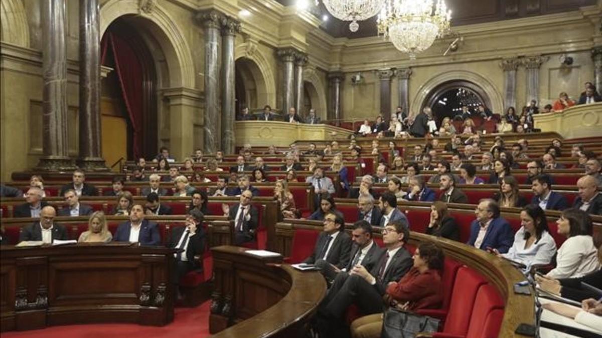 Imagen de un pleno del Parlament de Catalunya.