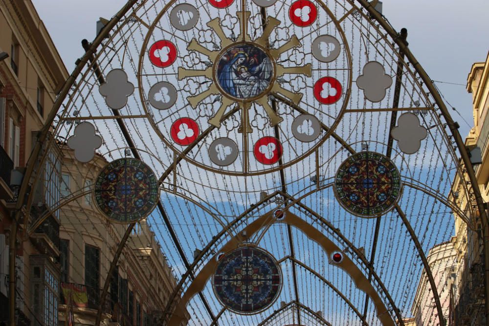 Luces de Navidad en el Centro de Málaga.