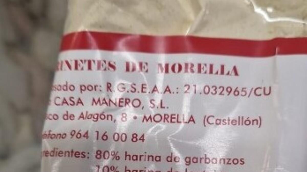 Etiquetado de la harina de legumbres en la que se ha encontrado gluten no declarado.
