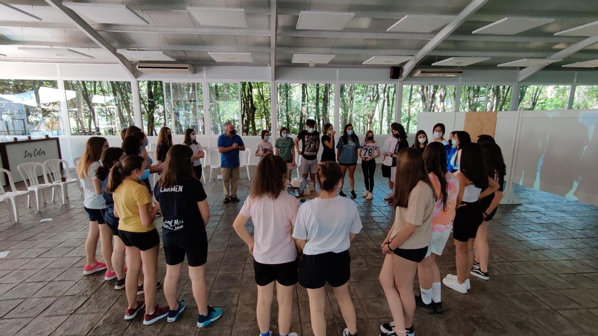 Jóvenes extremeños participantes en el campamento celebrado el pasado verano en Monesterio