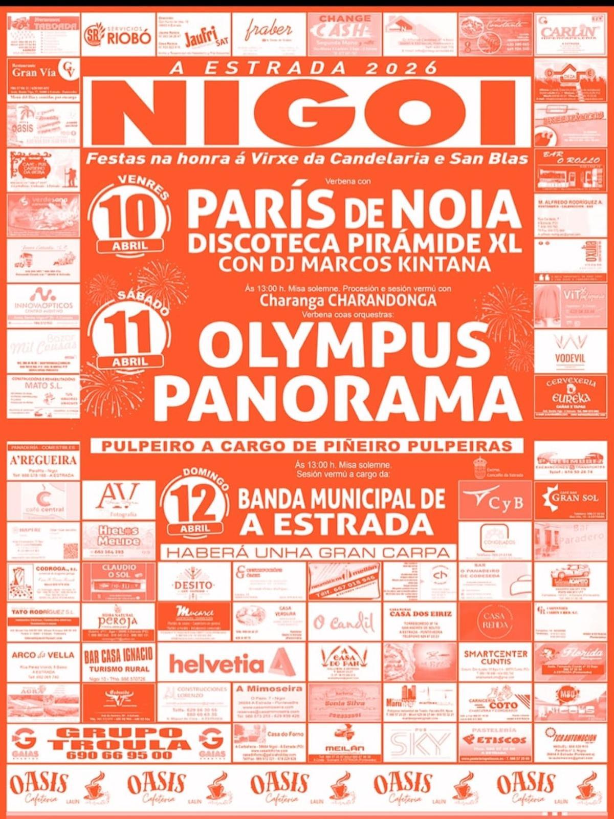 Cartel de las fiestas de Nigoi 2026