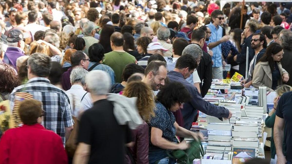 Puestos en el día de Sant Jordi