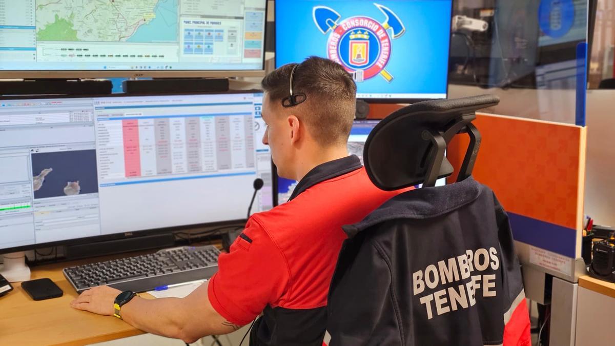 Imagen de la sala de Bomberos de Tenerife.