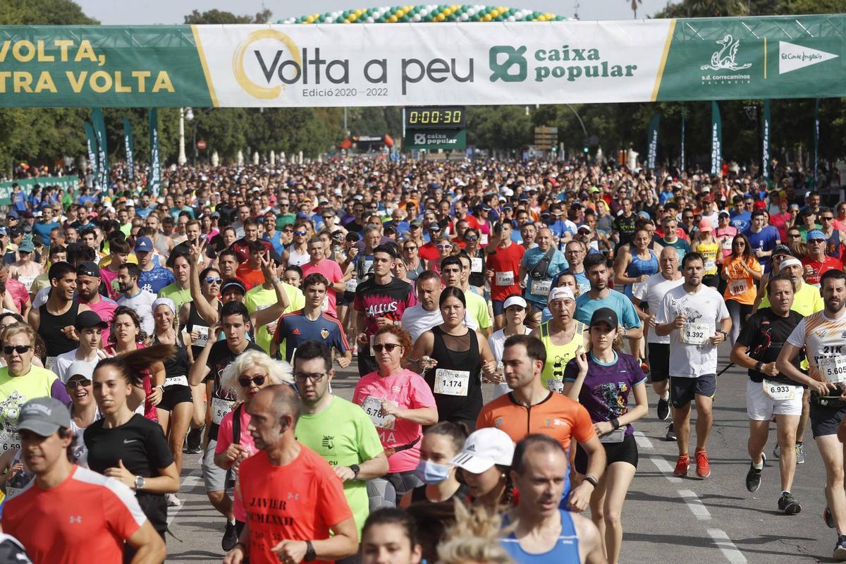 Imagen de la pasada edición de la Volta a Peu a València.