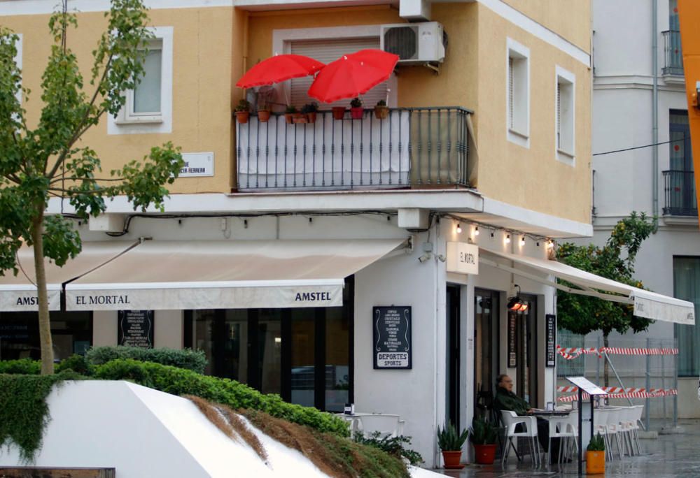 Lluvia y viento en Málaga