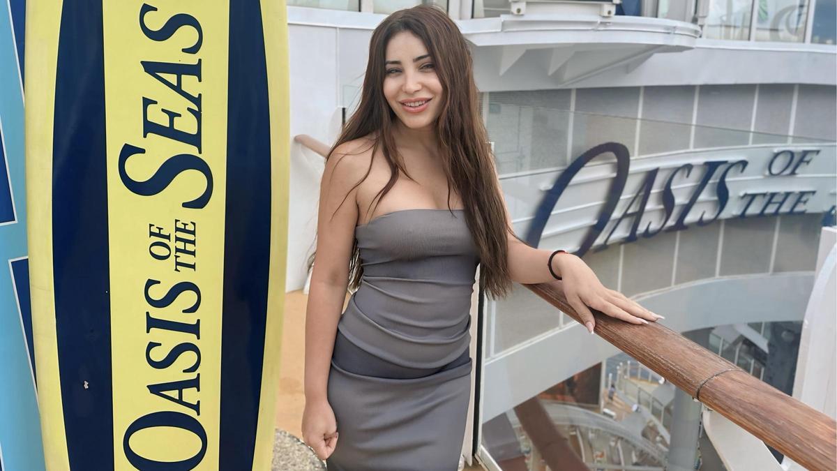 Daniela Requena, a bordo del barco Oasis of the seas de Royal Caribbean