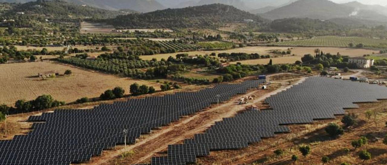 Parque fotovoltaico en la finca de Son Corcó, situada en el municipio de Consell.