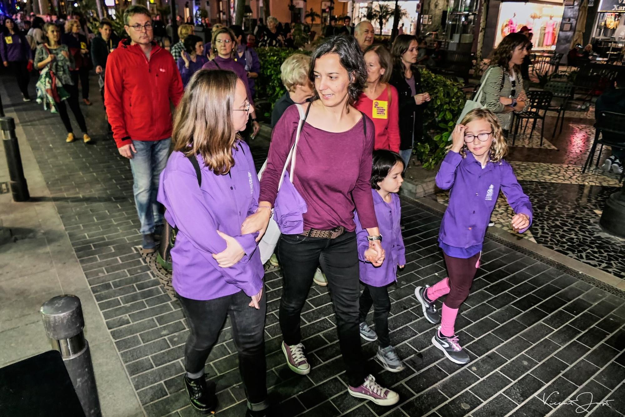 La manifestación feminista del 8M en Gandia