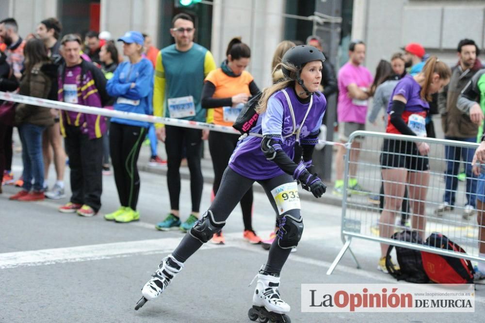 Murcia Maratón. Patinadores en carrera