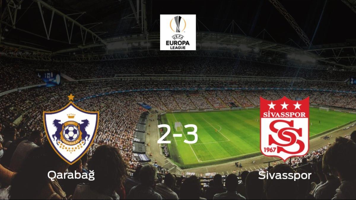 El Sivasspor gana 2-3 al Qarabag FK y se lleva los tres puntos