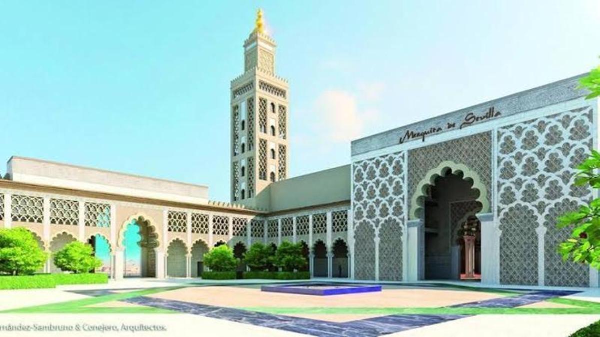 Uno de los diseños planteados para la mezquita de Sevilla