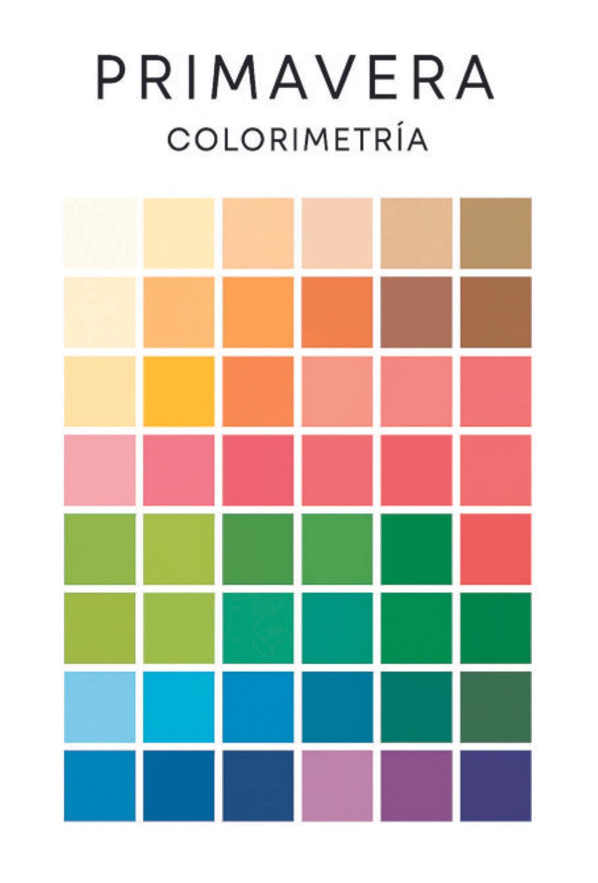 Paleta de color estándar primavera