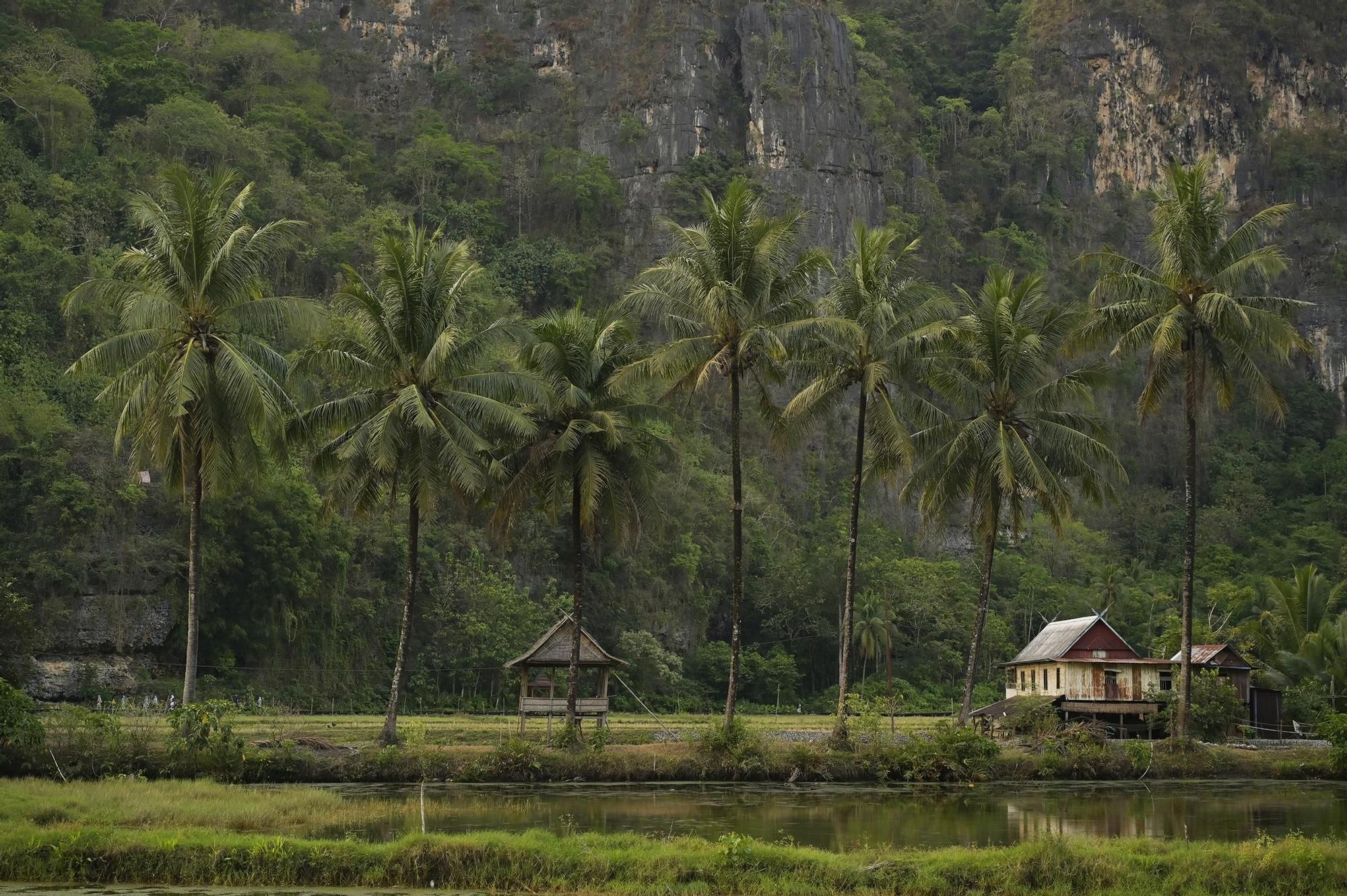 Una aldea en las islas Sulawesi (antes llamadas Célebes).