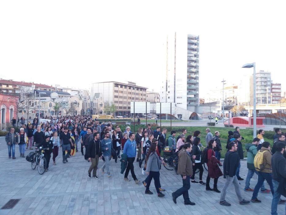 Manifestació en suport al noi encausat pel tall a les vies del tren