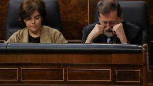 Mariano Rajoy y Soraya Sáenz de Santamaría, en el Congreso, en una imagen de archivo.